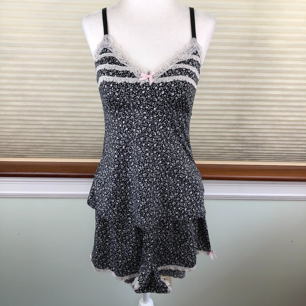 Marilyn Monroe Babydoll Cottagecore Lace Trim Cami & Shorts Floral Sleep Set